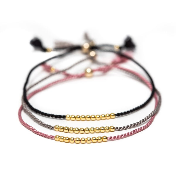 Message in a Bottle - gold friendship bracelets