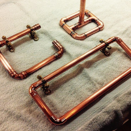 Copper Kitchen Roll Holder.