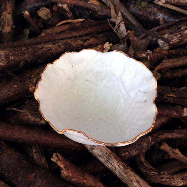 Gold Lustre Rim Dish