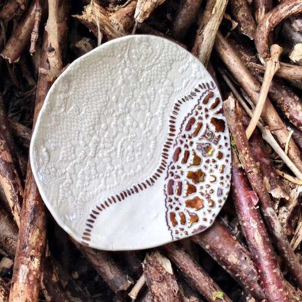 Copper Embossed Soap Dish